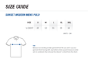 Men's Sunset Modern Polo Size Chart