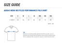 Men's Adidas Performance  Polo Size Chart