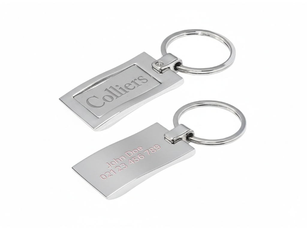 Wave Metal Key Ring - Personalised